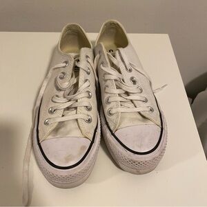 White platform converse